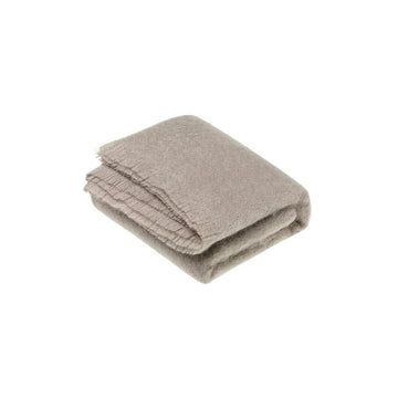 Moon Mohair Throw Blanket, Squirrel Grey, Made in UK