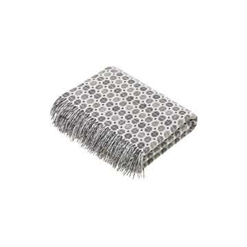 Moon Wool Throw Blanket, Merino Lambs Wool, Milan Grey, Made in UK